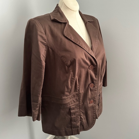 Lane Bryant Brown Jacket Size 24 - Picture 4 of 8